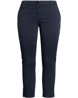 Twinset Midnight Trousers Cotton, Elastane - Blue