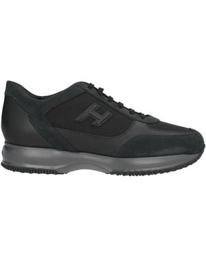 Hogan Sneakers Leather, Textile Fibers - Black