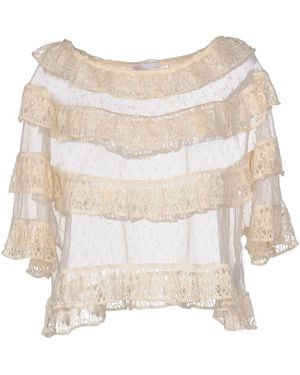 RED Valentino Ivory Top Cotton - Natural