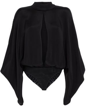 Tom Ford Bodysuit Silk, Polyamide, Elastane - Black