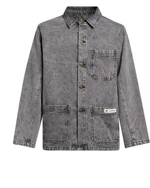 Caterpillar Charcoal Denim Outerwear Cotton - Gray