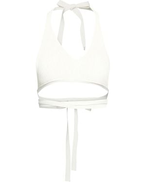Tela Top Viscose, Polyamide, Elastane - White