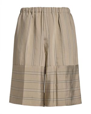FEDERICO CINA Khaki Shorts & Bermuda Shorts Recover Cotton, Polyester - Brown