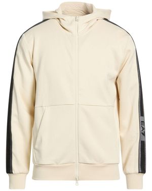 EA7 Cream Sweatshirt Cotton, Polyester, Elastane, Polyamide - Natural