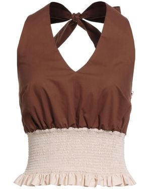 Manila Grace Top Cotton - Brown