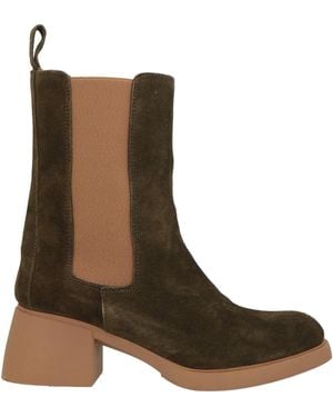 Trend Ankle Boots Leather - Brown