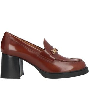 Tod's Embellished Leather Loafers - Brown