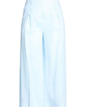 Semicouture Azure Trousers Linen - Blue