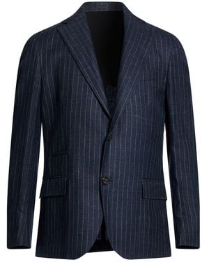 Eleventy Platinum Blazer Wool, Silk, Linen, Polyamide - Blue