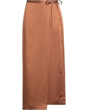 Pomandère Midi Skirt Acetate, Viscose - Brown