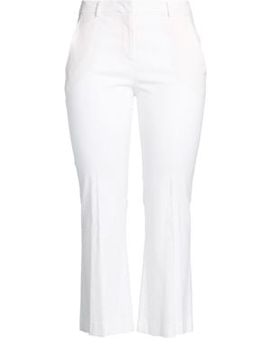 .., merci italia Trousers Cotton, Rayon, Elastane - White