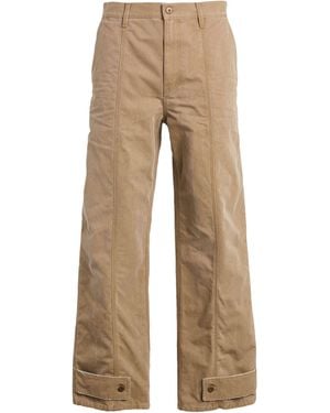 Burberry Camel Pants Cotton - Natural