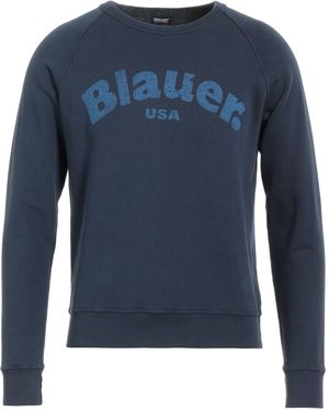 Blauer Sweatshirt Cotton - Blue