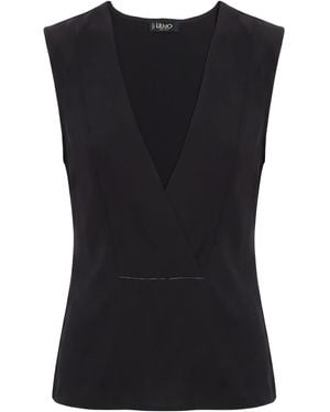 Liu Jo Top Acetate, Silk - Black