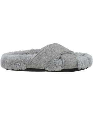 Ancient Greek Sandals Sandals Textile Fibres, Shearling - Grey