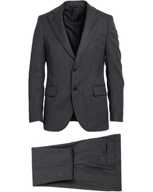 Tombolini Charcoal Suit Virgin Wool, Viscose - Blue