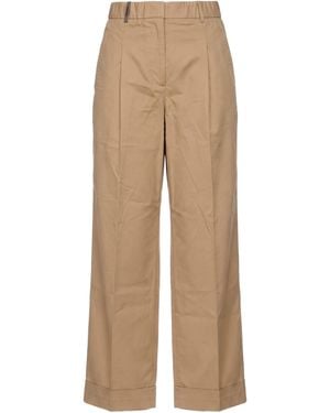 Peserico Pants Cotton, Elastane - Natural