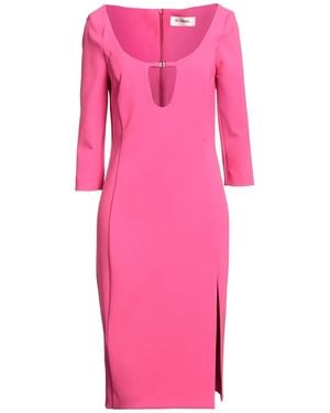 Blugirl Blumarine Fuchsia Midi Dress Polyester, Elastane - Pink