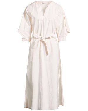 Peserico Easy Midi Dress Cotton, Polyamide, Elastane - White