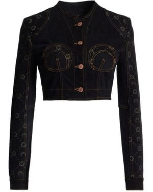 Marine Serre Line Jacket Cotton, Elastane - Black
