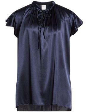 Eleventy Top Silk, Elastane - Blue