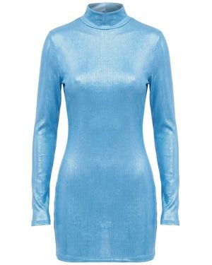 ANDAMANE Azure Mini Dress Viscose, Polyester, Elastane - Blue