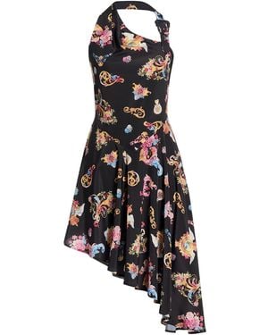 Versace Jeans Couture Midi Dress Polyester - Black