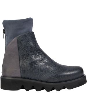 Patrizia Bonfanti Charcoal Ankle Boots Leather - Black