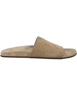 The Row Military Sandals Leather - White