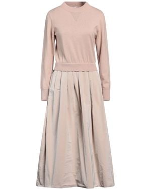 Peserico Midi Dress Polyester, Metallic Fibre, Virgin Wool, Silk, Cashmere - Pink