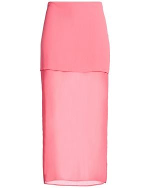 SIMONA CORSELLINI Maxi Skirt Acetate, Silk - Pink