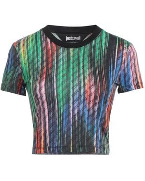 Just Cavalli T-Shirt Cotton, Elastane - Blue