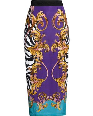 Versace Jeans Couture Midi Skirt Viscose, Elastane - Blue