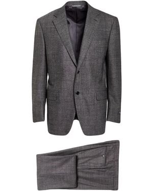 Canali Suit Wool, Elastane - Gray