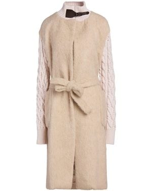 Drumohr Coat Alpaca Wool, Virgin Wool, Nylon - Natural