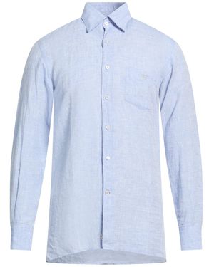 Canali Sky Shirt Linen - Blue