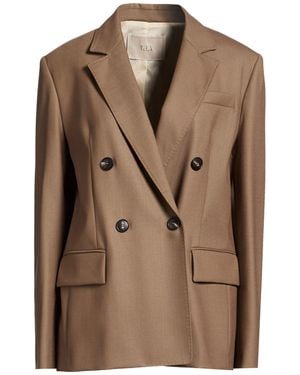 Tela Blazer Polyester, Virgin Wool, Elastane - Brown