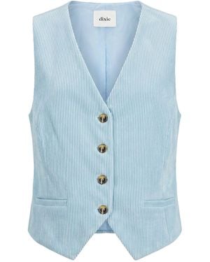 Dixie Tailored Vest Polyester, Polyamide, Elastane - Blue