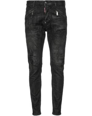 DSquared² Jeans Cotton, Elastane, Cow Leather - Black