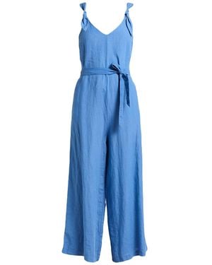 120% Lino Jumpsuit Linen - Blue