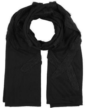 Alpha Studio Scarf Silk, Wool - Black