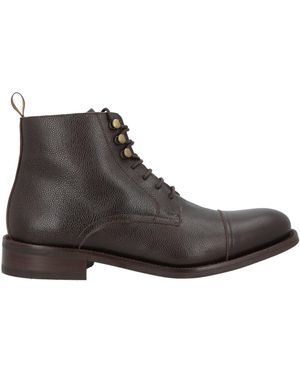 Hackett Dark Ankle Boots Leather - Brown