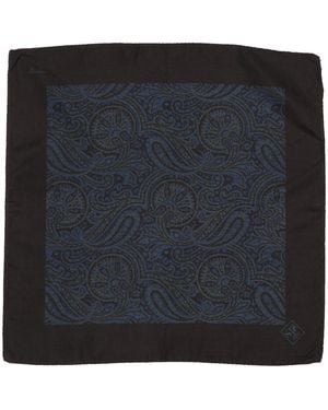 Corneliani Dark Scarf Silk - Black