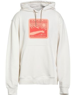 Napapijri Ivory Sweatshirt Cotton, Elastane - White