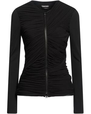 Tom Ford Top Viscose, Elastane, Lambskin - Black