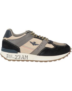 Aeronautica Militare Midnight Trainers Leather, Textile Fibres - Blue