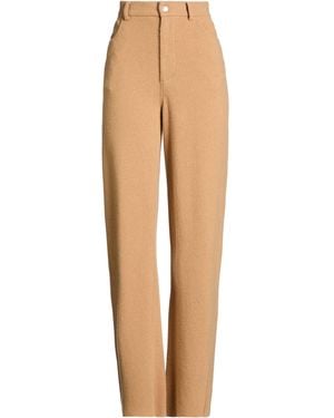 Roberto Collina Camel Pants Merino Wool, Cashmere - Natural