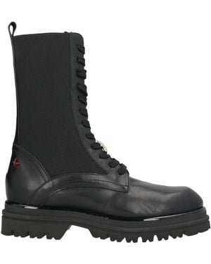 GIO+ Ankle Boots Leather, Textile Fibers - Black