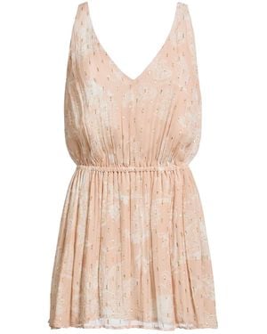 8pm Conscious Blush Mini Dress Viscose, Metallic Fiber - Natural