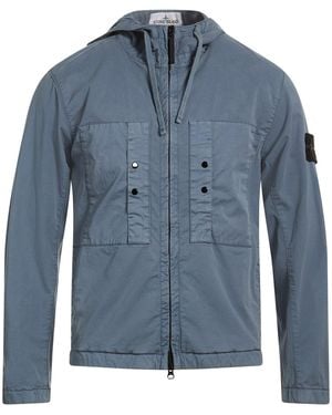 Stone Island Slate Jacket Cotton, Elastane - Blue